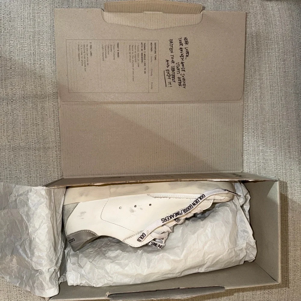 White Golden Goose with Silver Stars - Picture 3 of 6